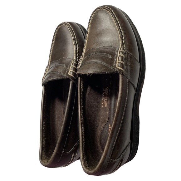 Rockport Men\'s 9 M Comfort DMX Brown Leather Slip On Moc Toe Penny Loafers main image 9